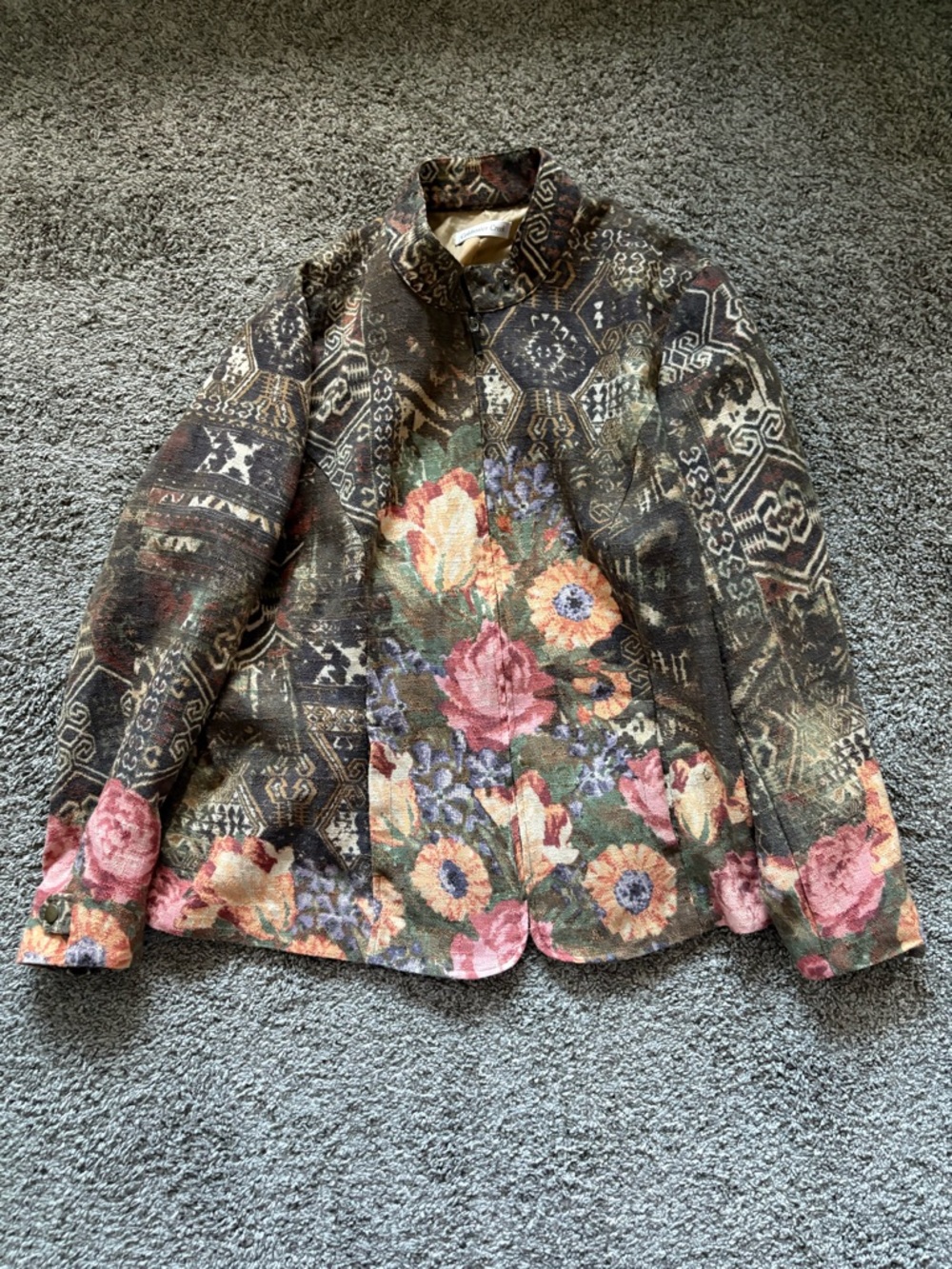 Coldwater Creek Multicolor Floral & Geometric jacket